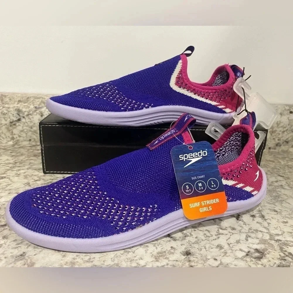 Speedo Junior Surf Strider Water Shoes Girls Large (4-5) Purple & Pink New